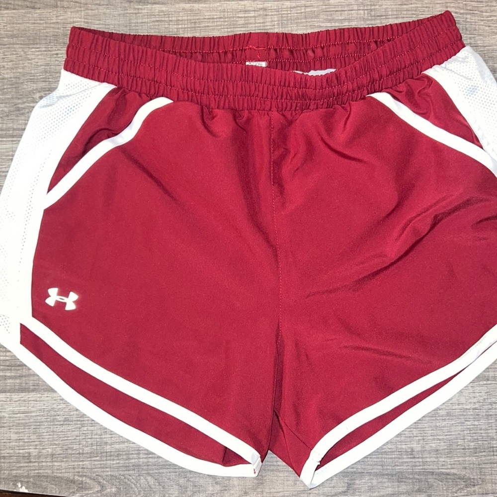 Red Under Armour shorts